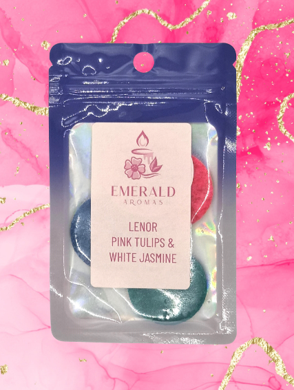 Pink Tulips & White Jasmine Laundry Inspired Hoover / Vacuum Discs 3 Pack