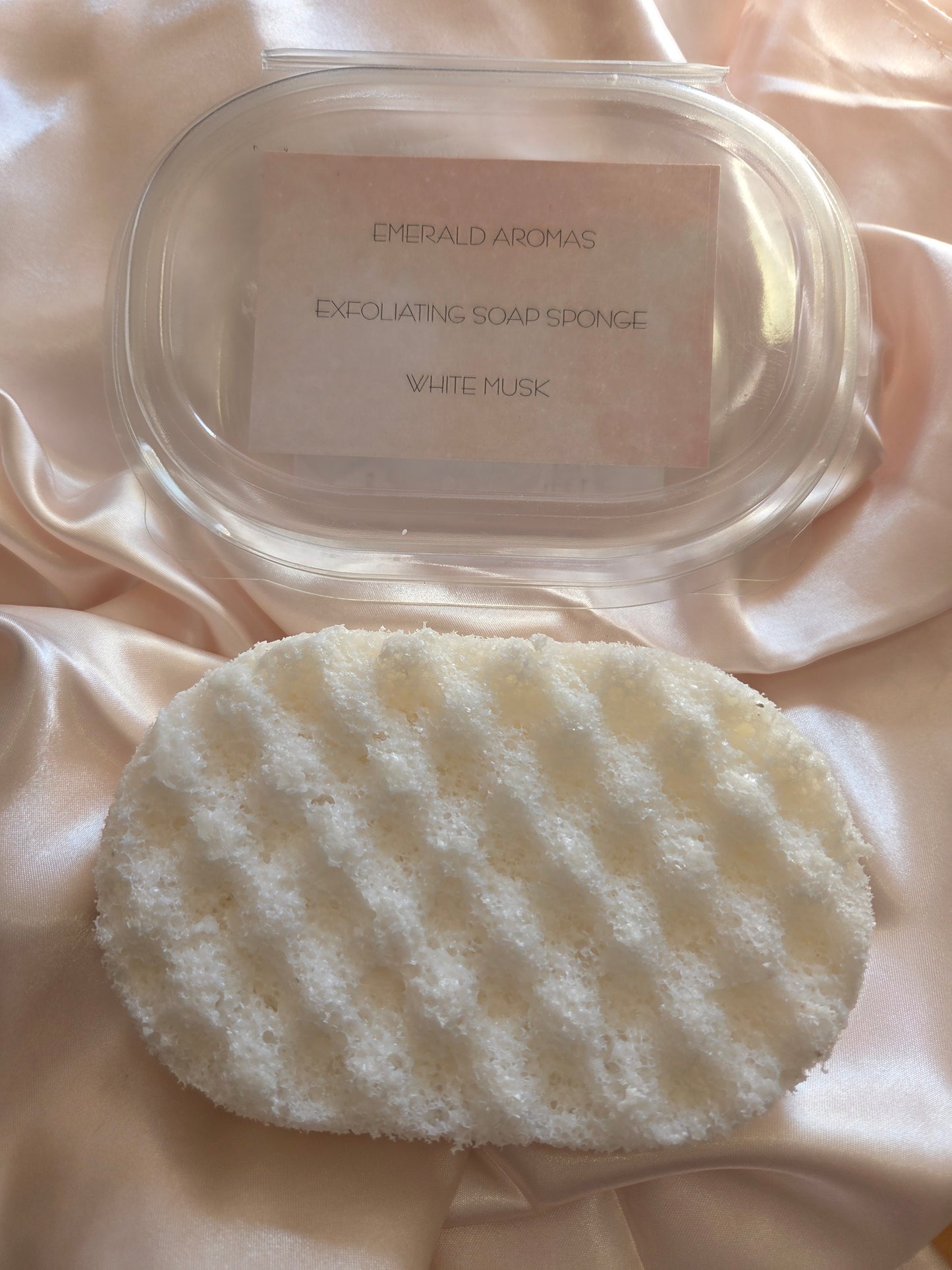 White Musk Inspired Exfoliating Soap Sponge Large 150g