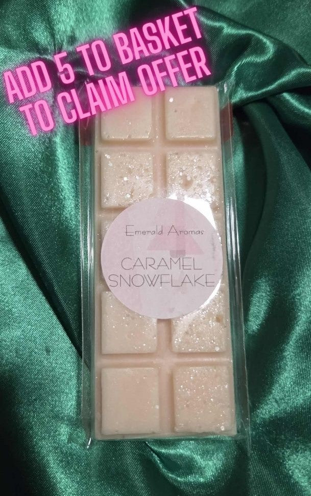 Caramel Snowflake Christmas Large Wax Melt 50g