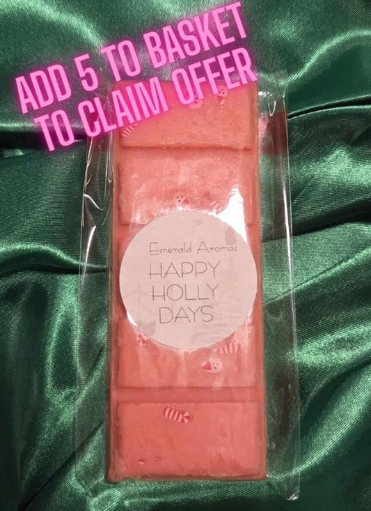 Happy Holly Days Christmas Large Wax Melt 50g