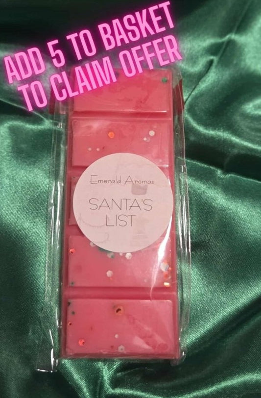 Santa's List Christmas Large Wax Melt 50g