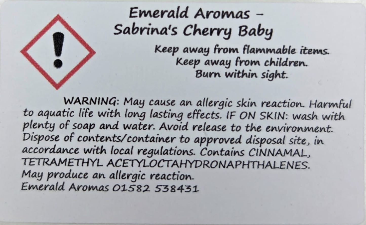 Sabrina's Cherry Baby Large Wax Melt 50g