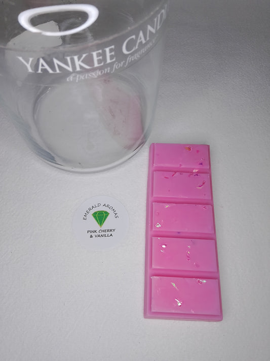 Pink Cherry & Vanilla Yankee Large Wax Melt 50g