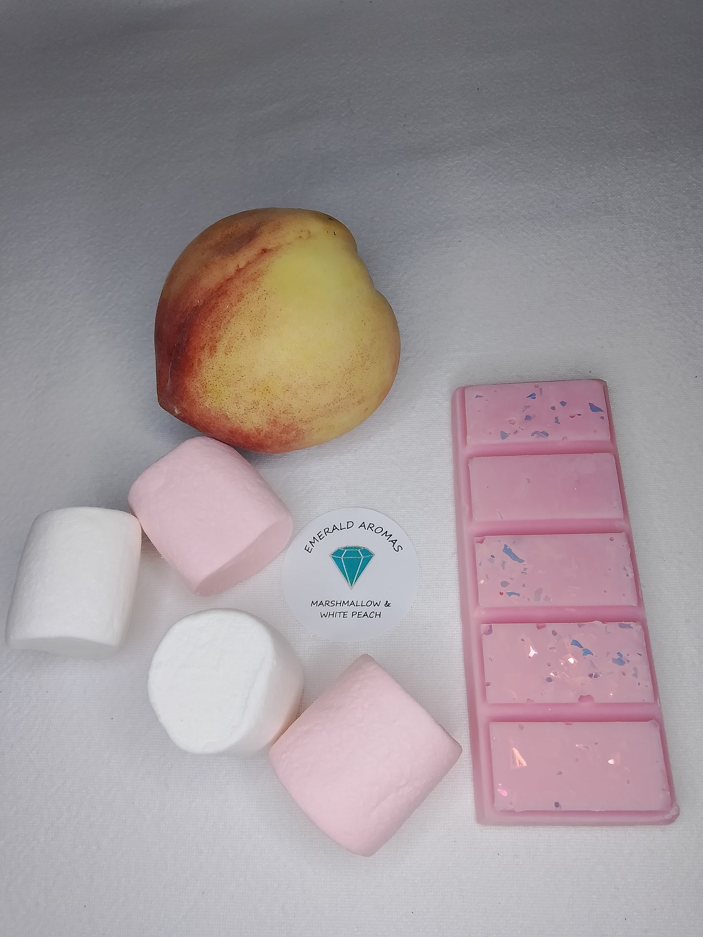 Marshmallow & White Peach Large Wax Melt 50g