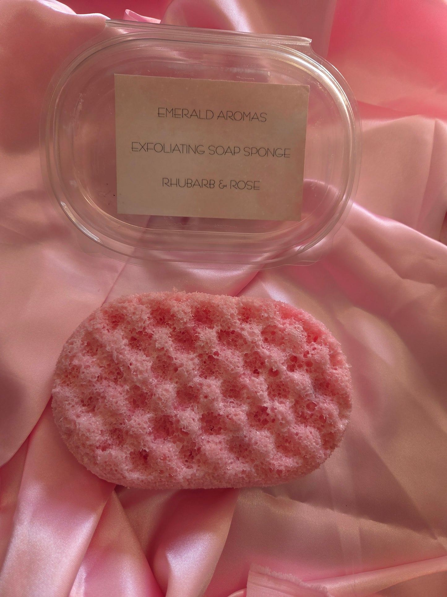 Rhubarb & Rose Molton Inspired Exfoliating Soap Sponge Large 150g